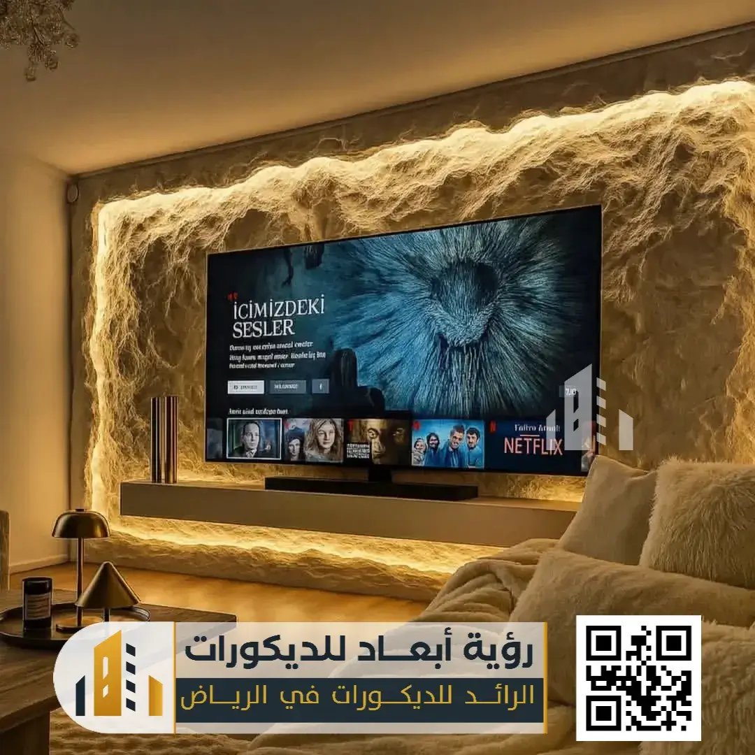 بديل الحجر الداخلي في الرياض 0550331604 فخامة الحجر بلمسة عصرية وتكلفة أقل 18 بديل حجر خلفيات تلفزيون في الرياض حي القيروان