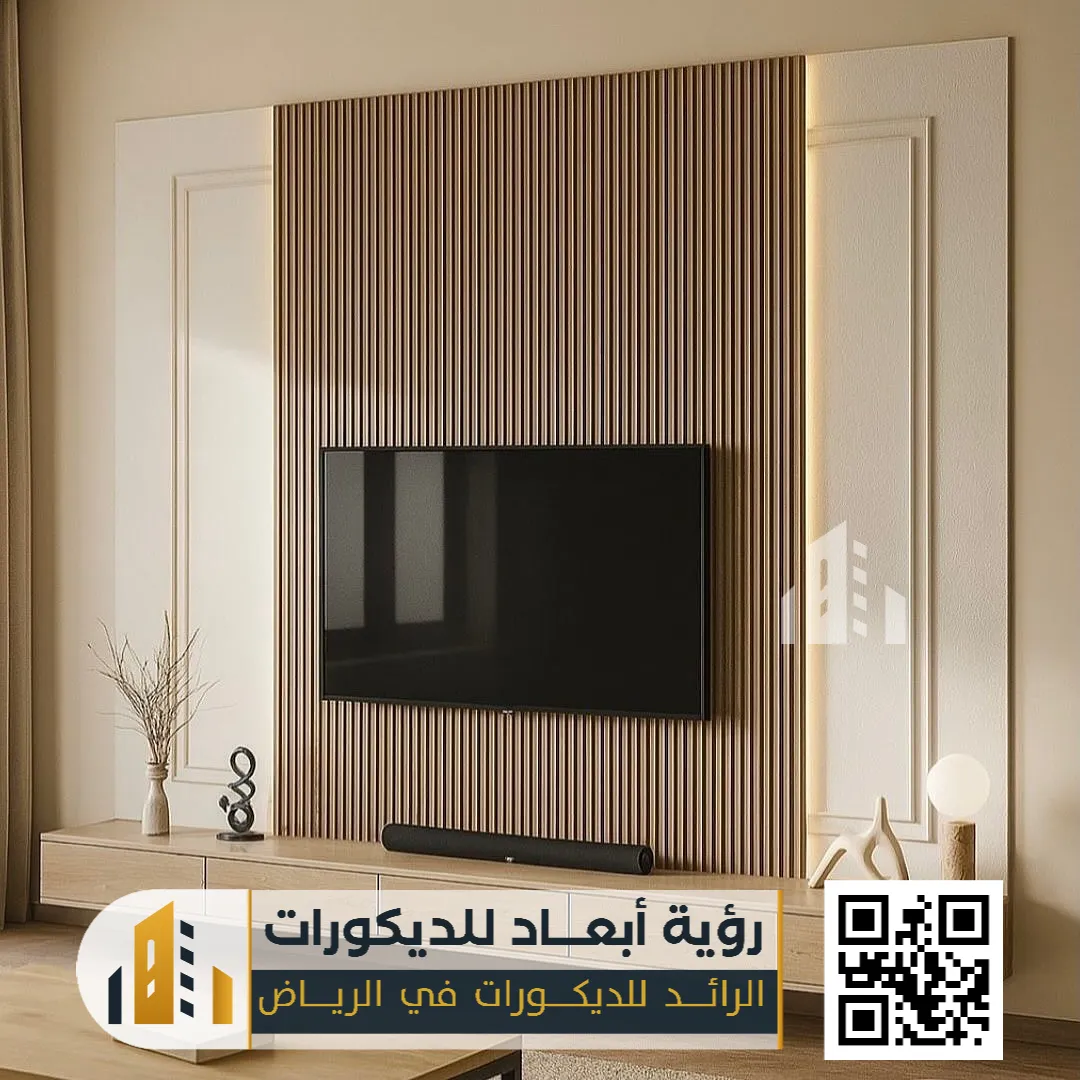 ديكور تلفزيون خشب في الرياض حي الريان