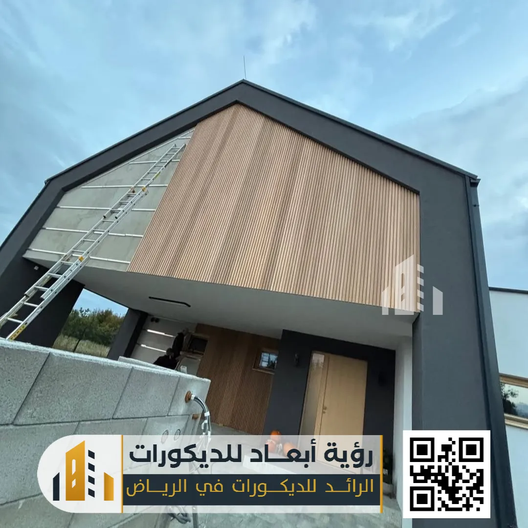 مداخل استقبال بديل خشب في الرياض حي حطين