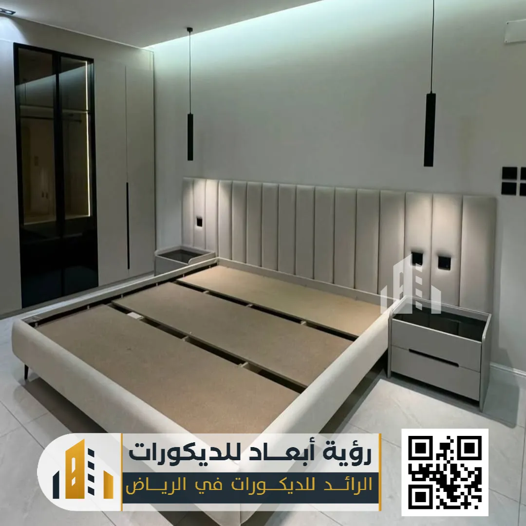 هيد بورد تفصيل بالرياض 0550331604 لمسة فاخرة تغيّر شكل غرفة نومك بالكامل 12 هيد بورد خشب في الرياض